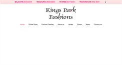 Desktop Screenshot of kingsparkfashions.com.au